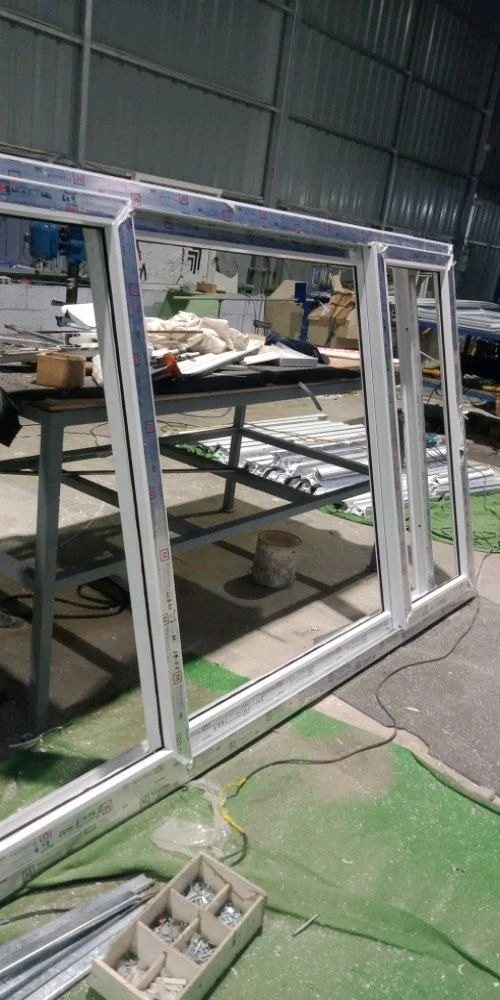 Aluminium sliding window frame being assembled in the Dolphin Windows workshop