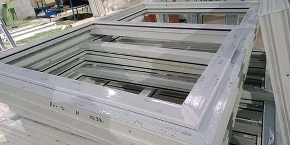 Welded uPVC window frames ready for site fitting, Dolphin Windows