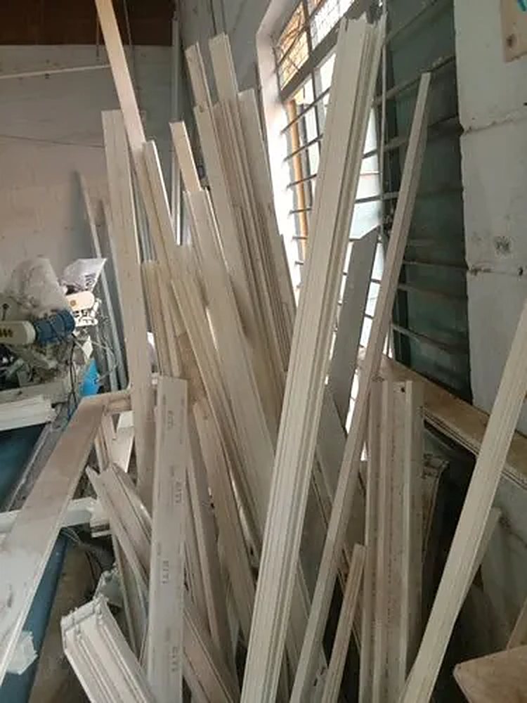 uPVC window profile lengths in the Dolphin Windows workshop